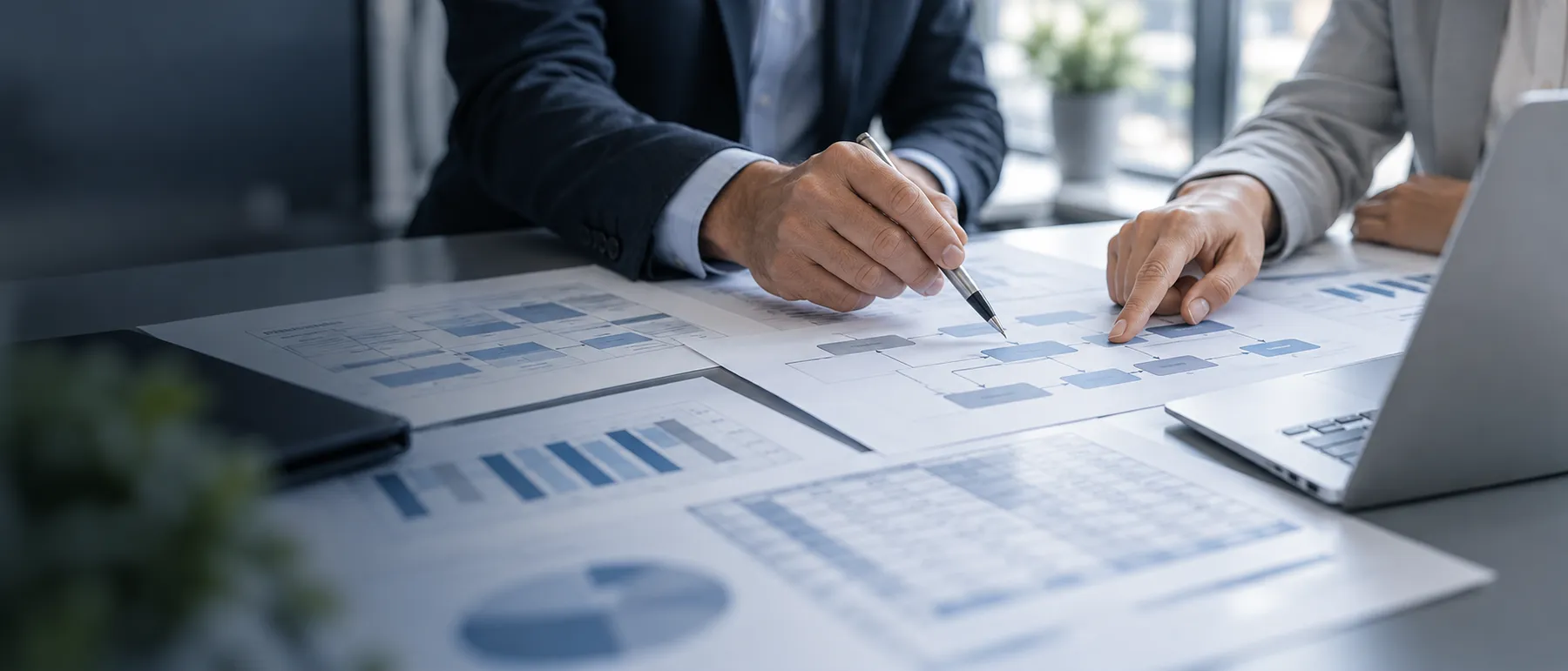 Visualizzazione di un confronto su processi, dati e piano di lavoro